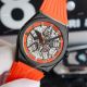 Swiss Grade Zenith Defy Classic Skeleton Dial Orange Rubber Strap High End Replica Watch (2)_th.jpg